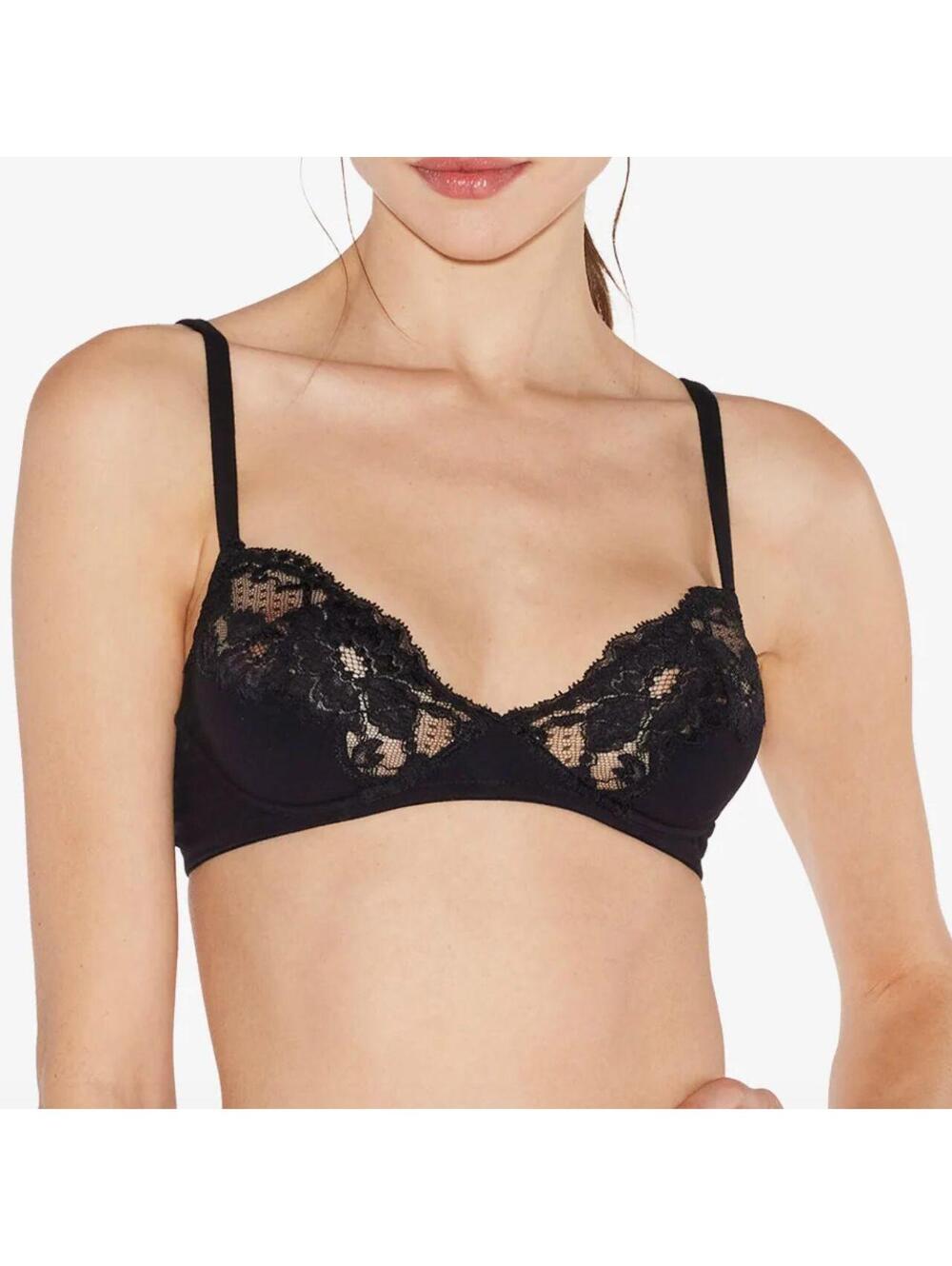 La Perla Souple Black cotton non-wired bra size 32 C US